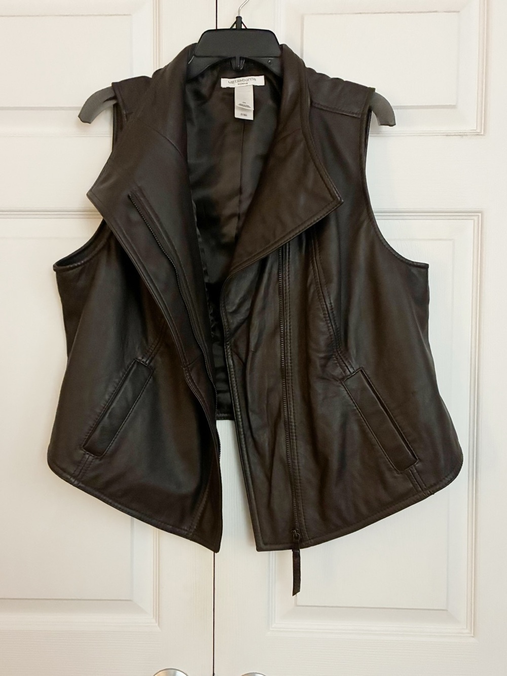 Liz Claiborne Genuine Leather Moto Vest